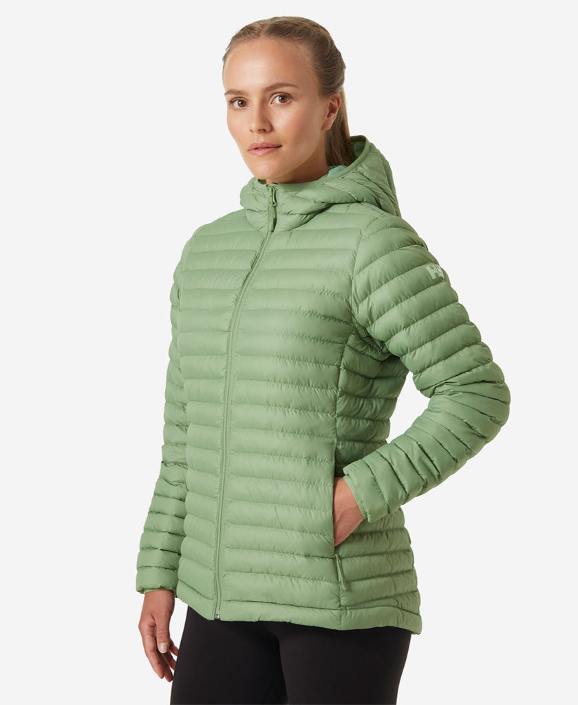 Sirdal Hooded Insulator Jacket In Jade Womens Puffer Jackets HH AU