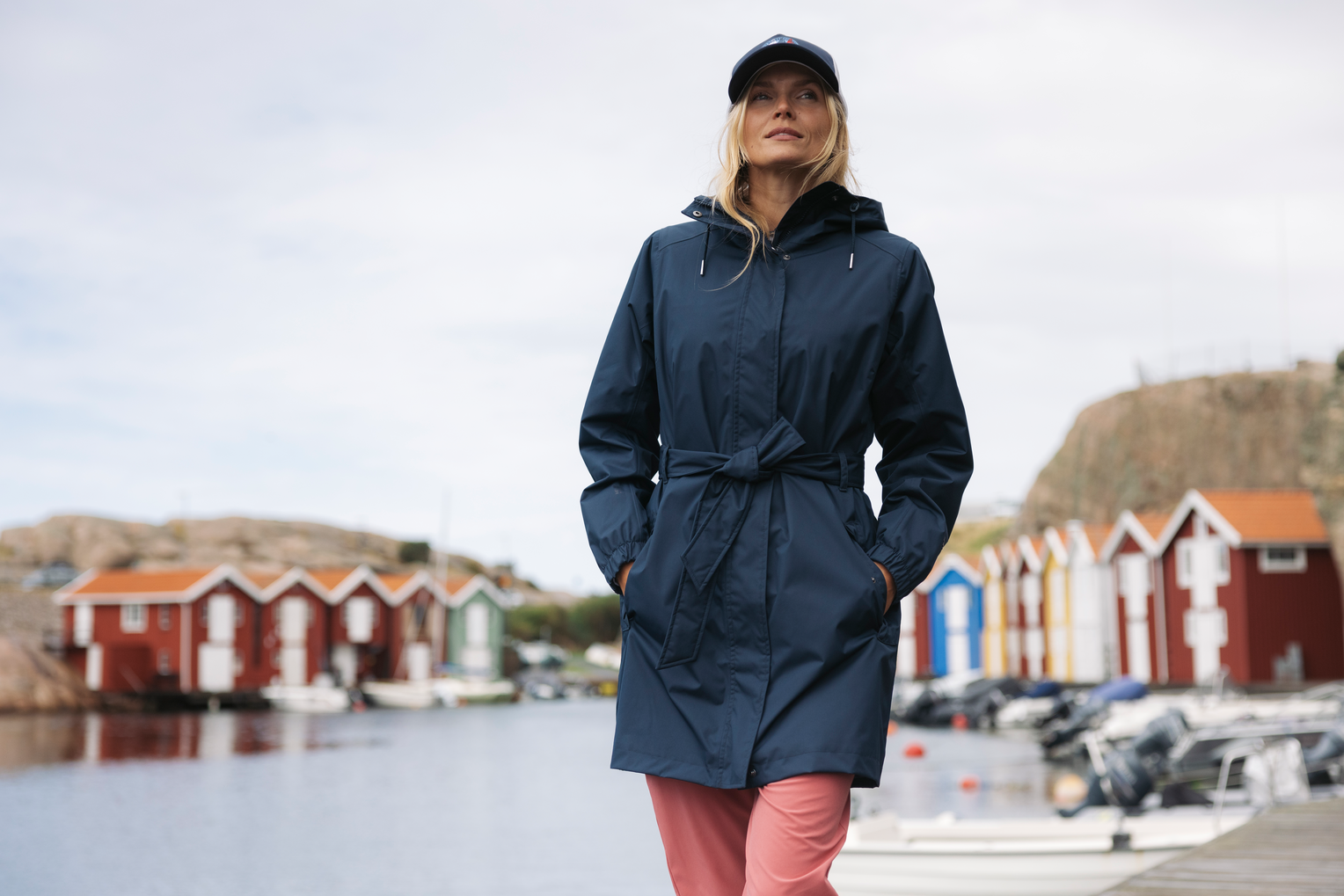 W HH CLASSICS TRENCH COAT, Navy