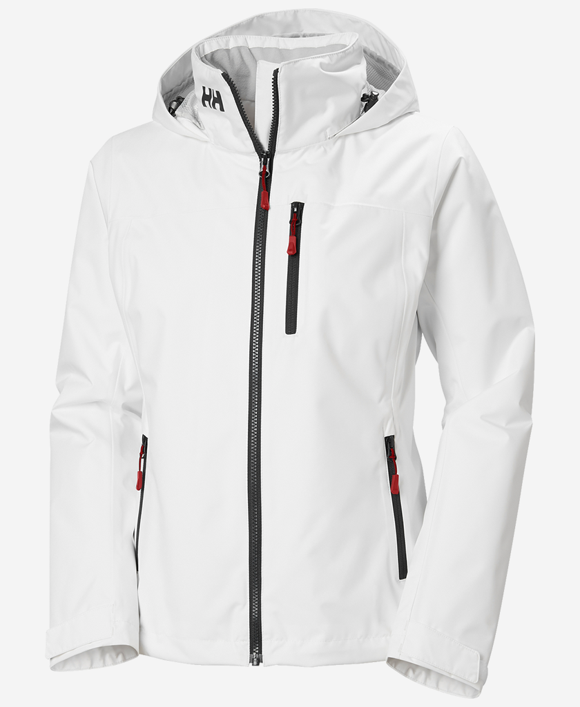 W CREW HOODED MIDL JACKET 2.0, White