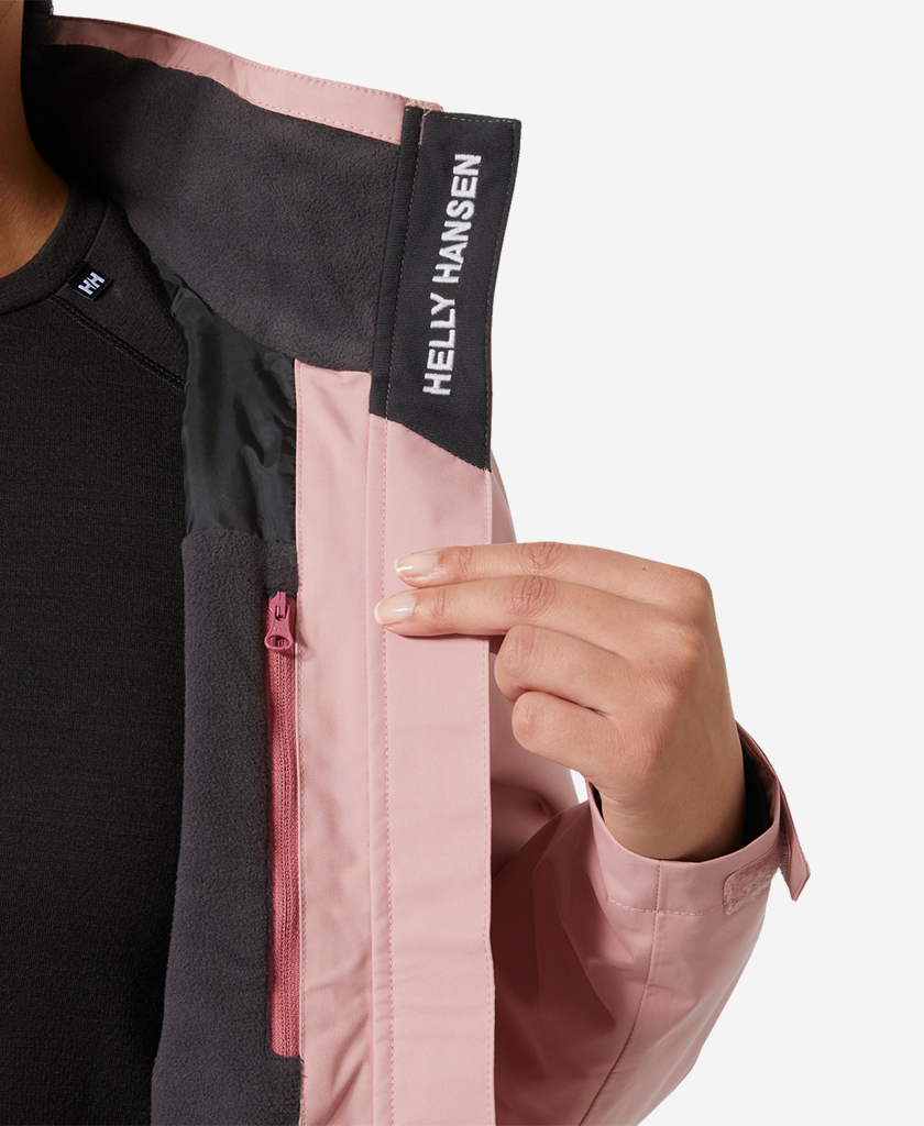 W CREW HOODED MIDL JACKET 2.0, Pink Salt