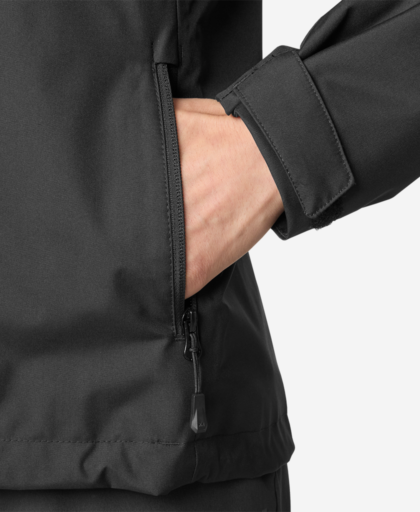 W CREW HOODED MIDL JACKET 2.0, Black
