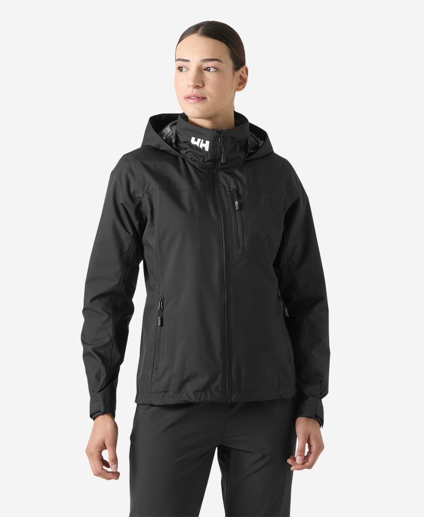 W CREW HOODED MIDL JACKET 2.0, Black
