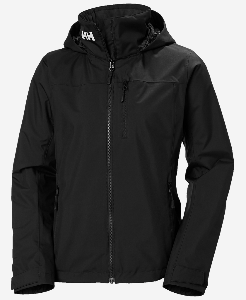W CREW HOODED MIDL JACKET 2.0, Black