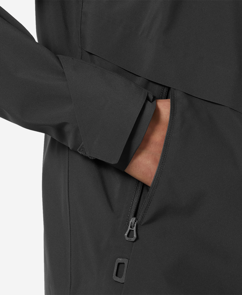 W HP RACING HOODED JACKET, Ebony