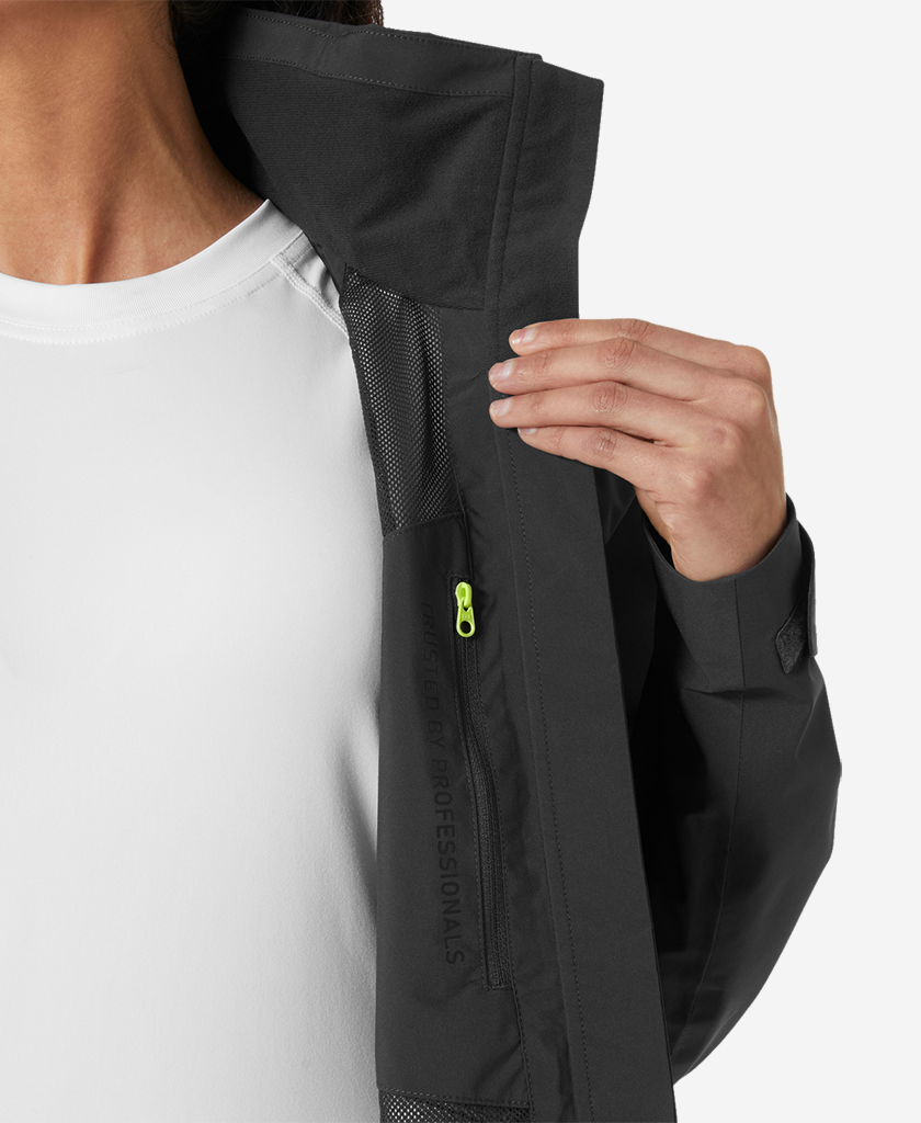 W HP RACING HOODED JACKET, Ebony