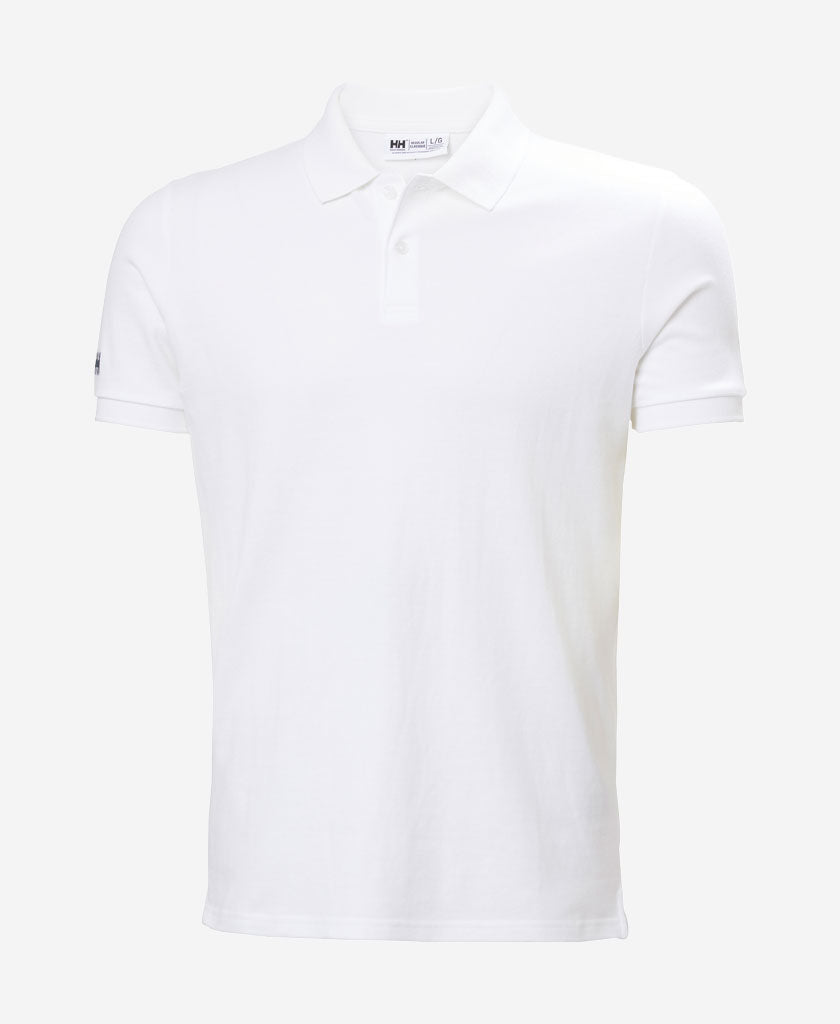 CREW POLO PIQUE, White