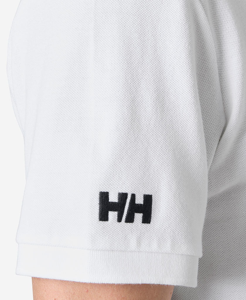 CREW POLO PIQUE, White