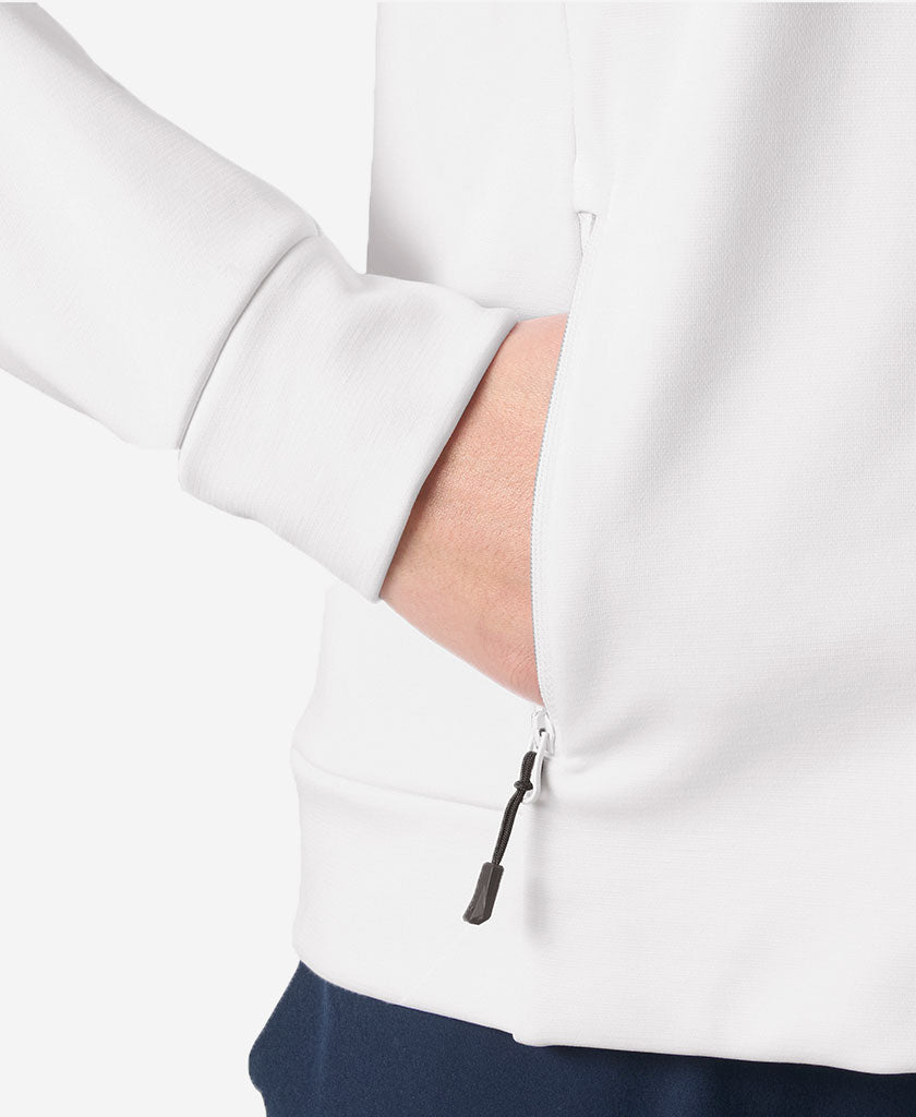 W CREW FLEECE JACKET, White