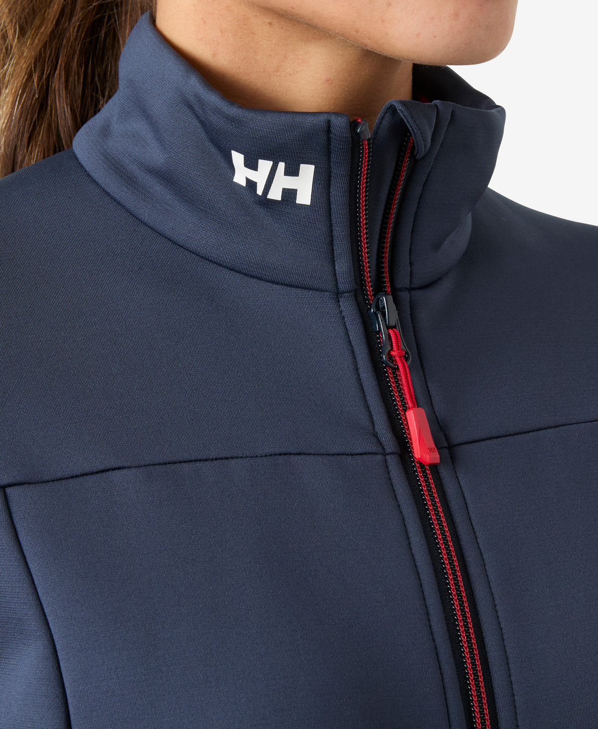 W CREW FLEECE JACKET, Navy
