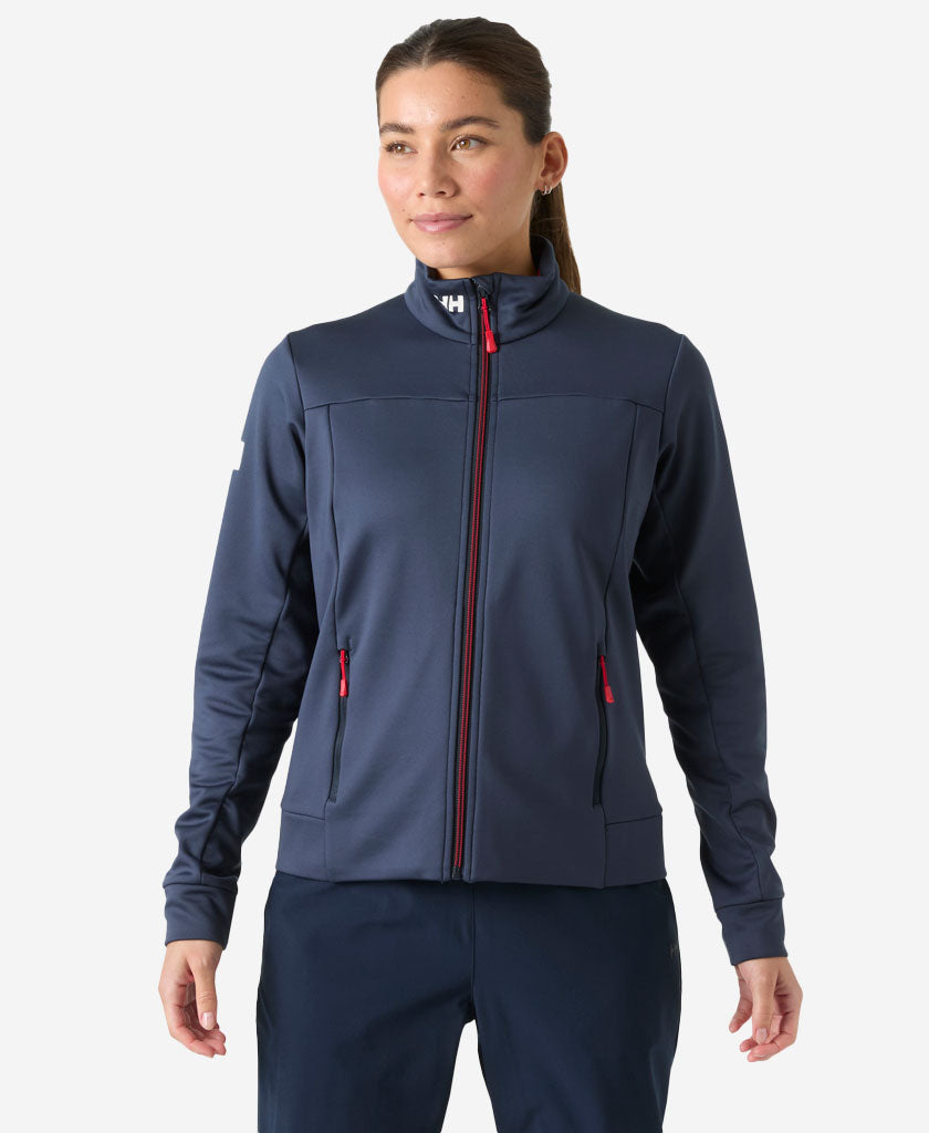 W CREW FLEECE JACKET, Navy