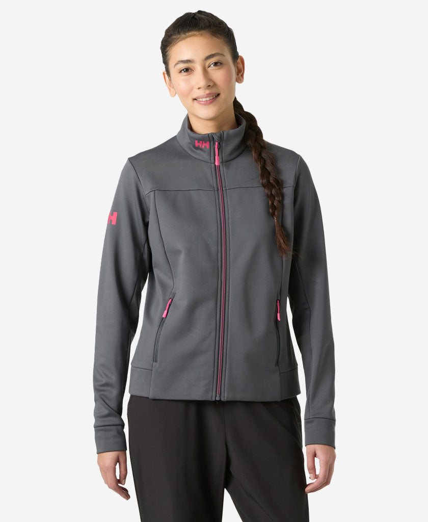 W CREW FLEECE JACKET, Thunder Grey