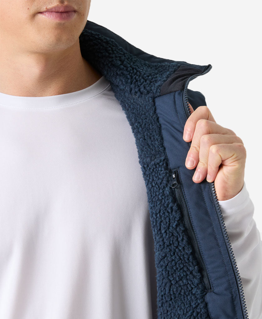 CREW PILE VEST, Navy