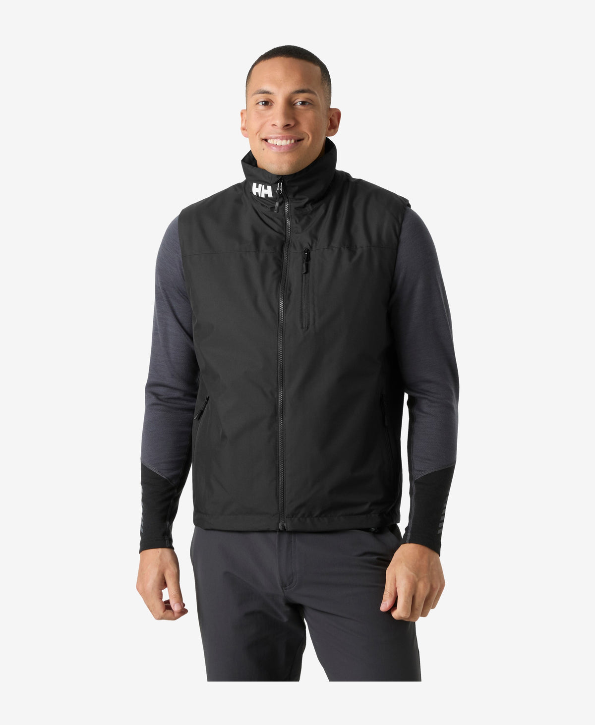 CREW PILE VEST, Black