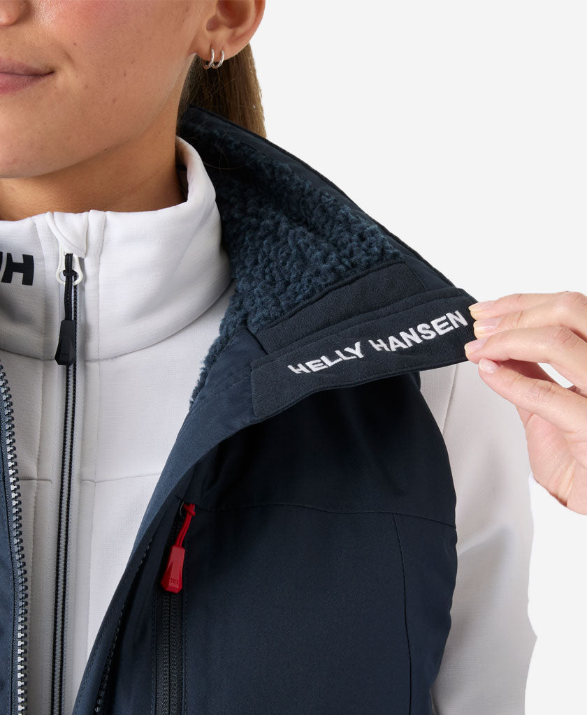 W CREW PILE VEST, Navy
