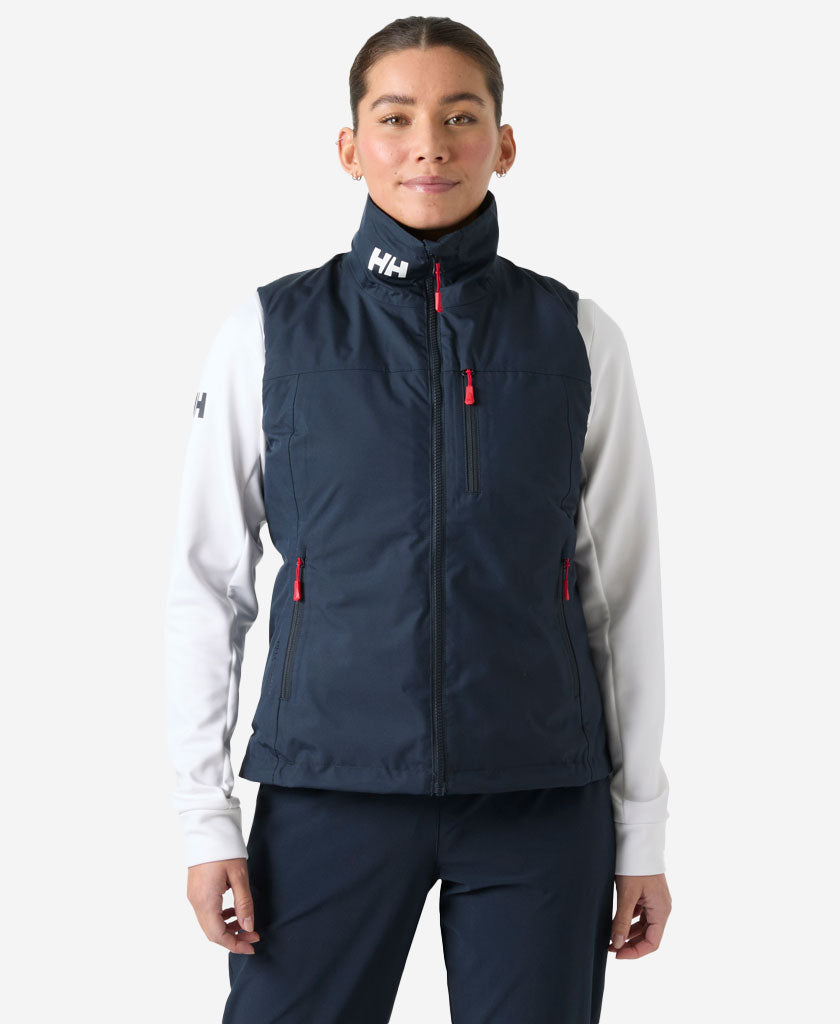 W CREW PILE VEST, Navy