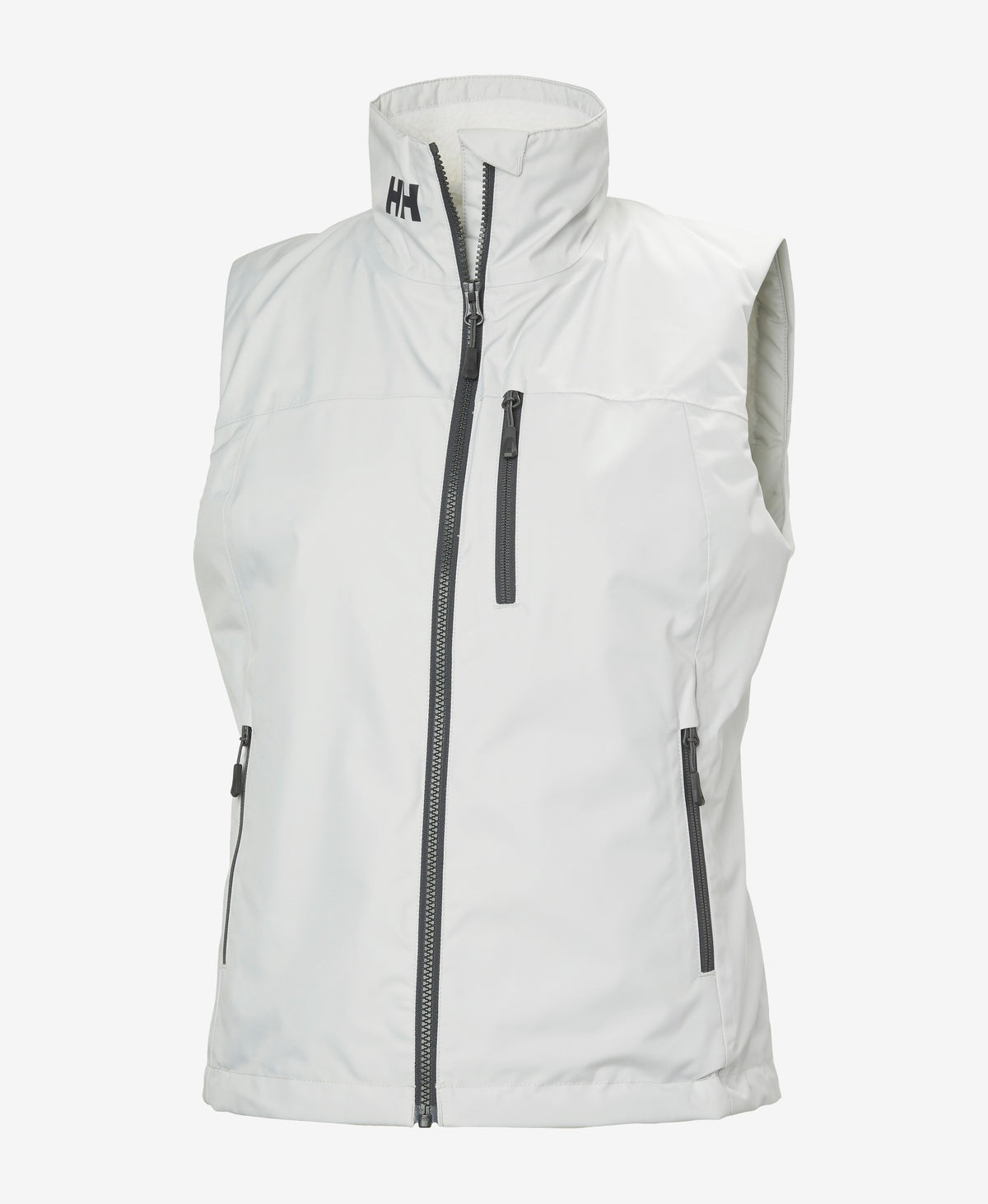 W CREW PILE VEST, Grey Fog