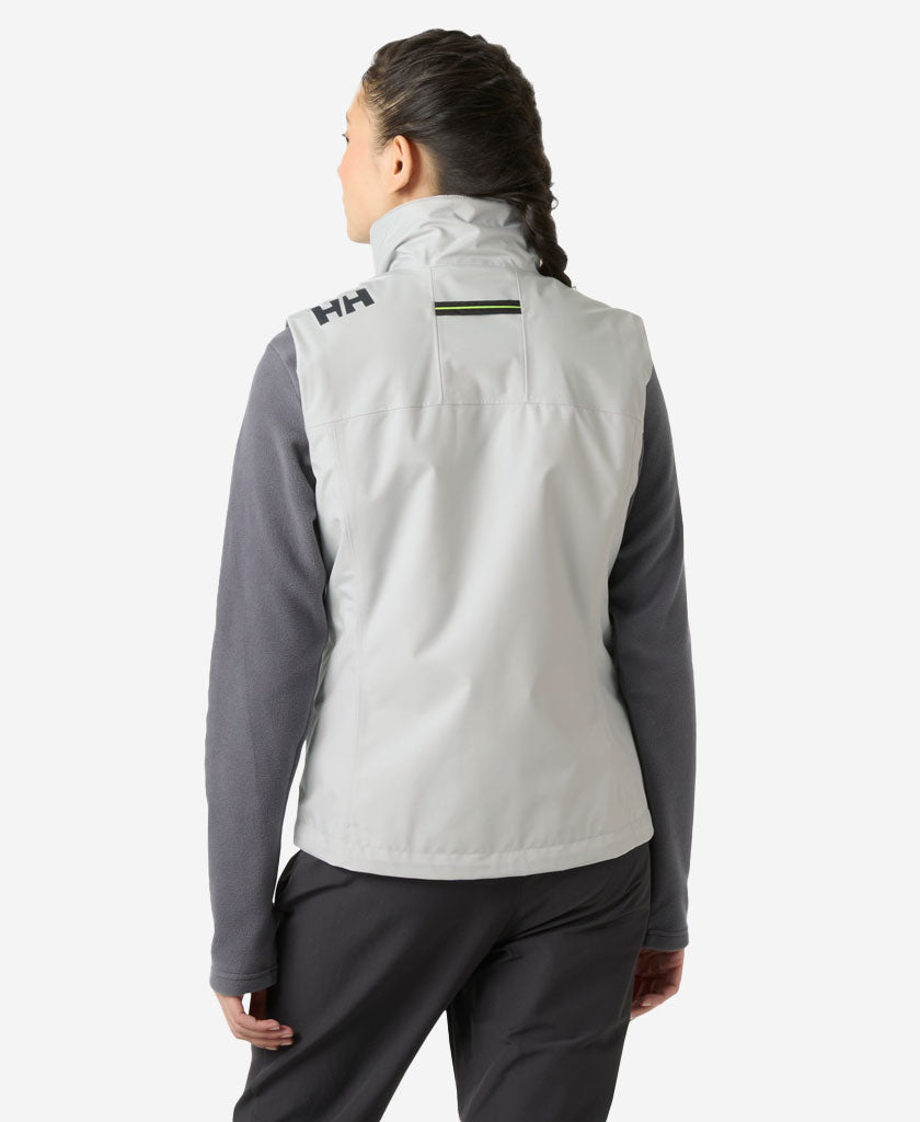 W CREW PILE VEST, Grey Fog
