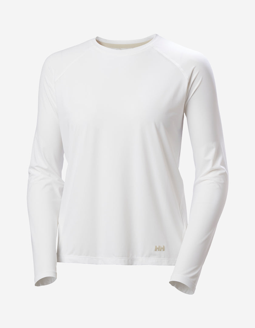 W SHINE SOLEN LS CREW, White