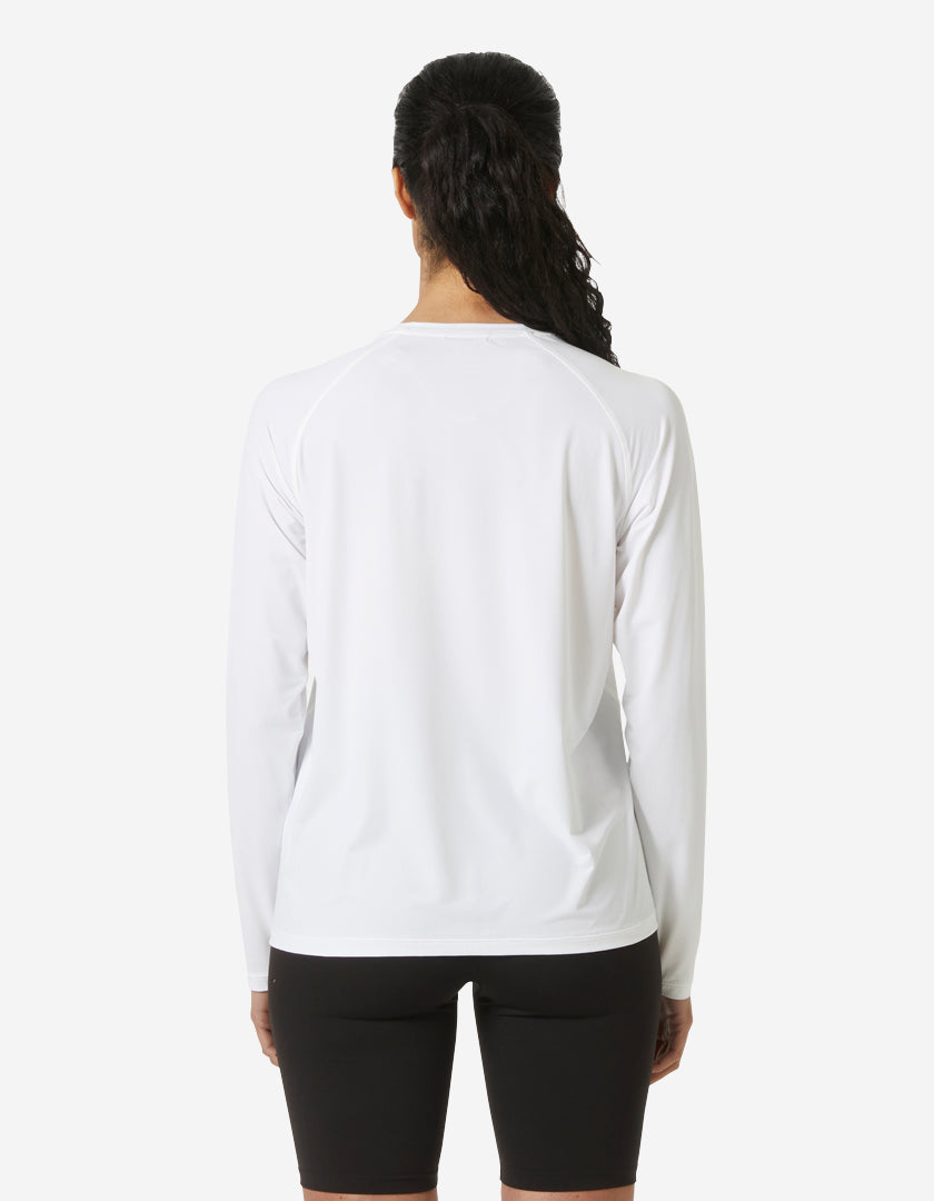 W SHINE SOLEN LS CREW, White