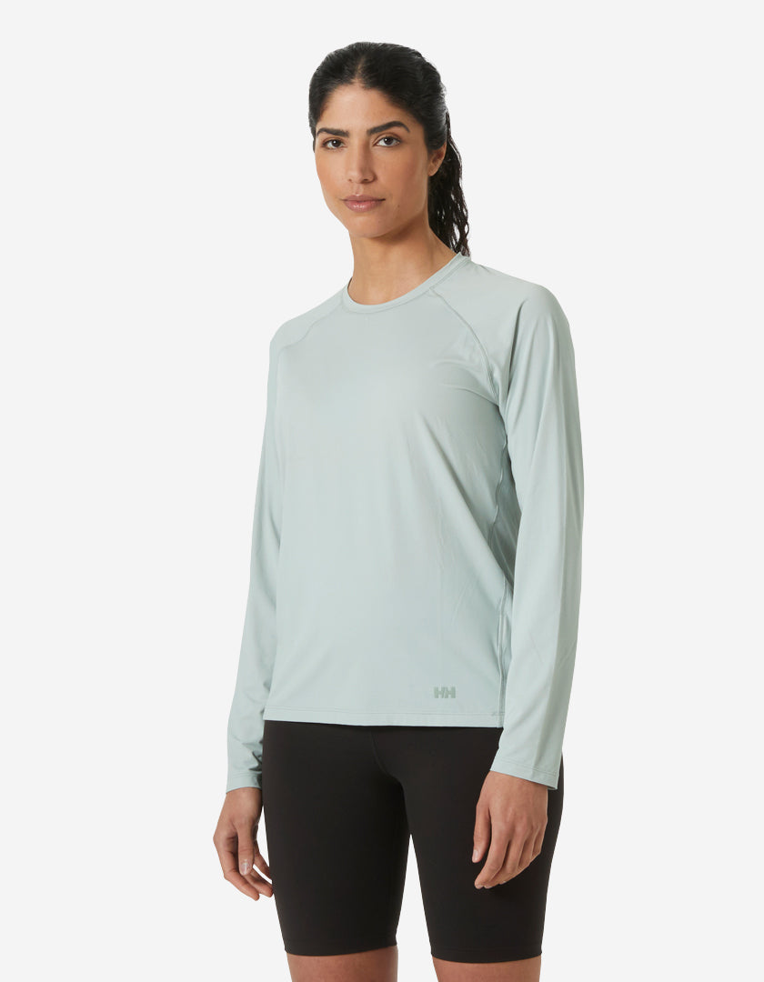 W SHINE SOLEN LS CREW, Green Mist
