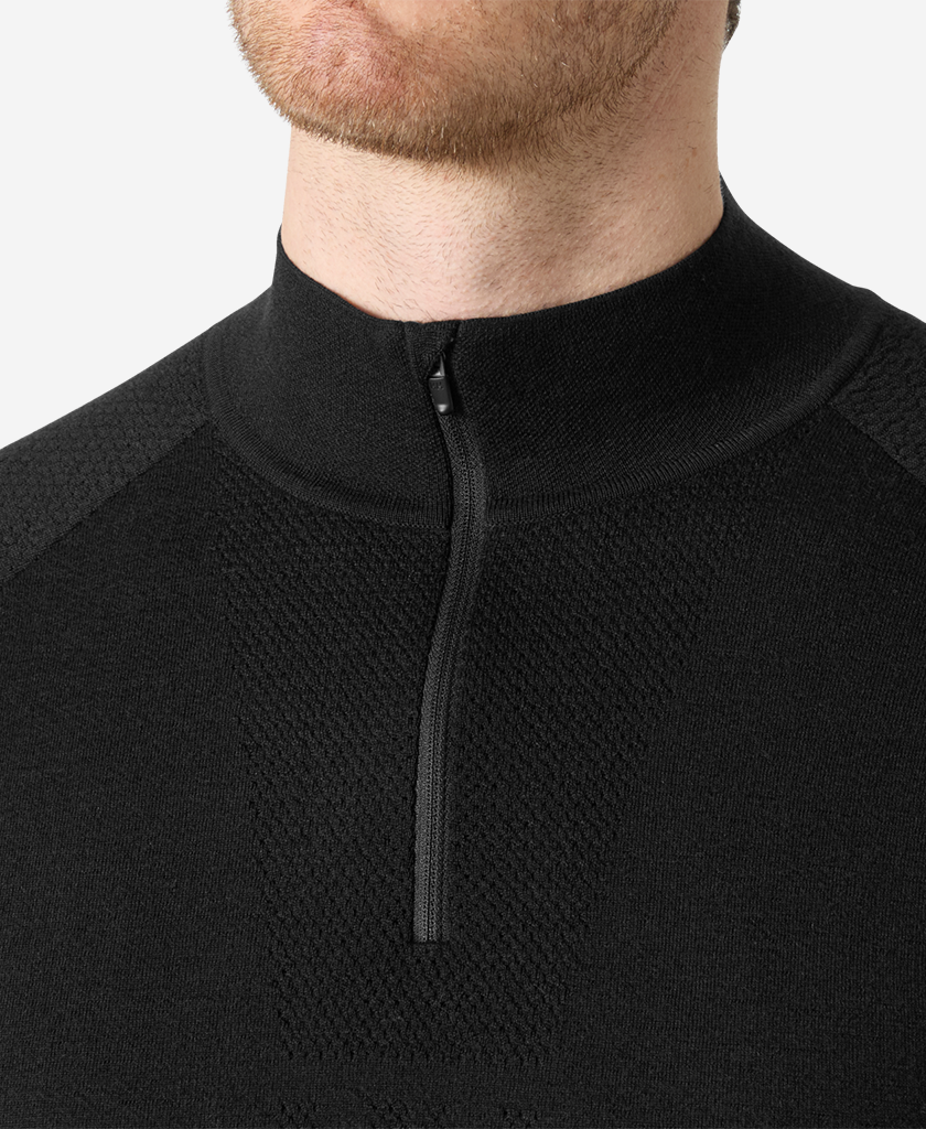 LIFA MERINO KNITEVO 1/2 ZIP, Black