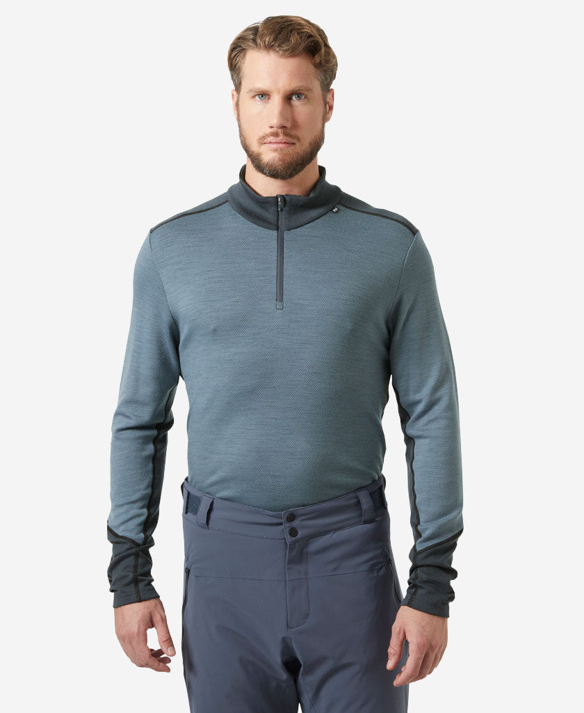 LIFA MERINO MIDWEIGHT 1/2 ZIP, Washed Navy
