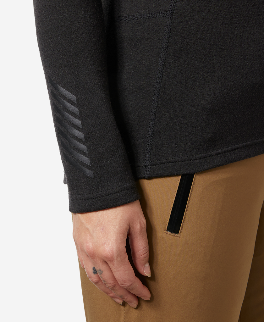 W LIFA MERINO MIDWEIGHT 1/2 ZIP, Black