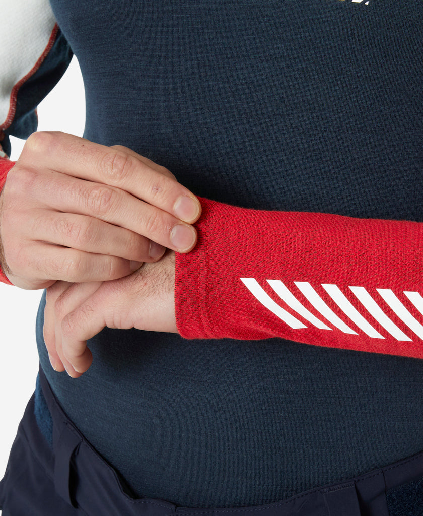 LIFA MERINO MIDW LOGO, Offwhite