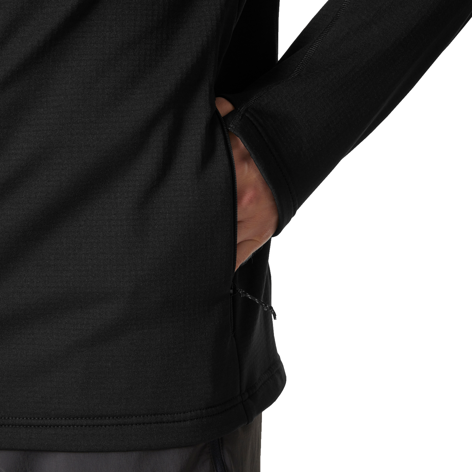 VERSALITE HOODED FLEECE JACKET, Black