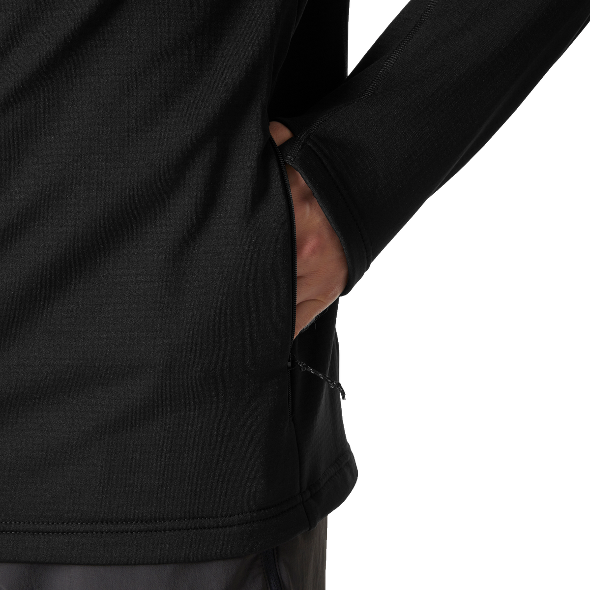 VERSALITE HOODED FLEECE JACKET, Black