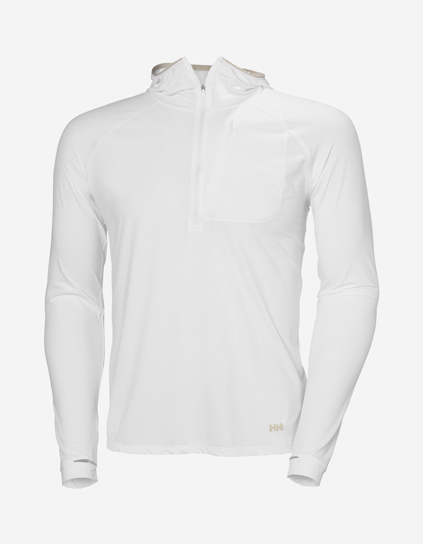 SHINE SOLEN 1/2 ZIP HOODIE, White