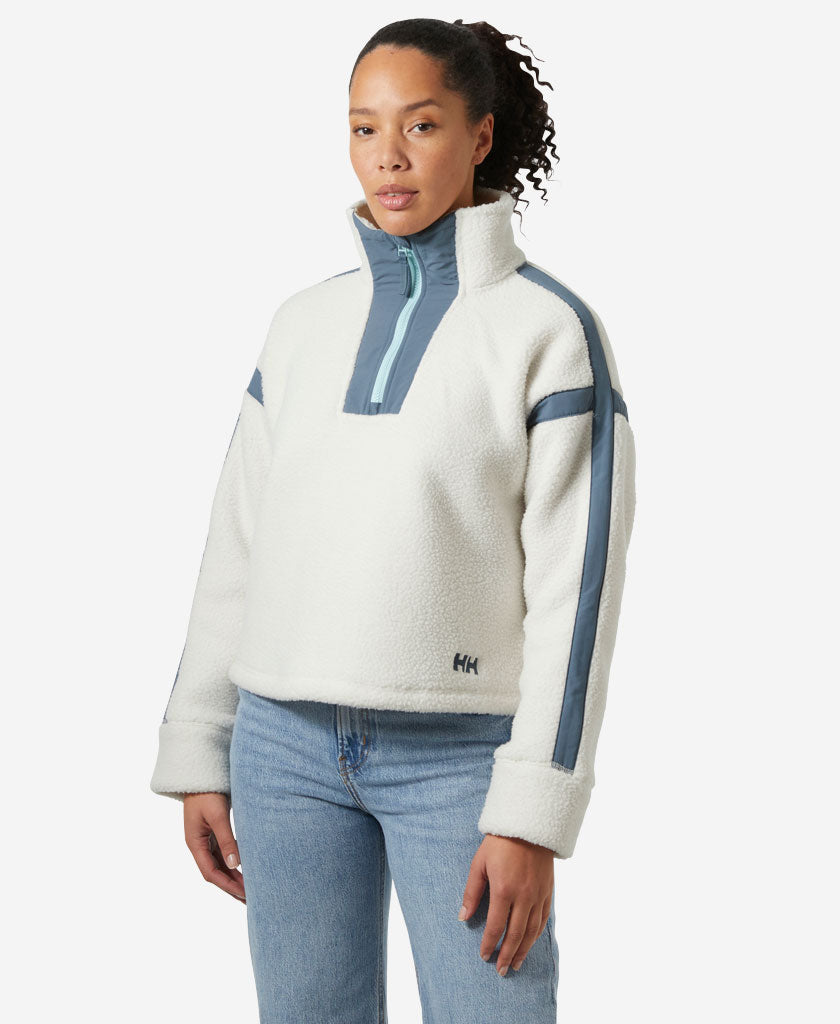 W IMPERIAL PILE ZIP PULLOVER, Snow