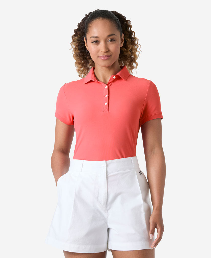 W CREWLINE POLO, Sunset Pink