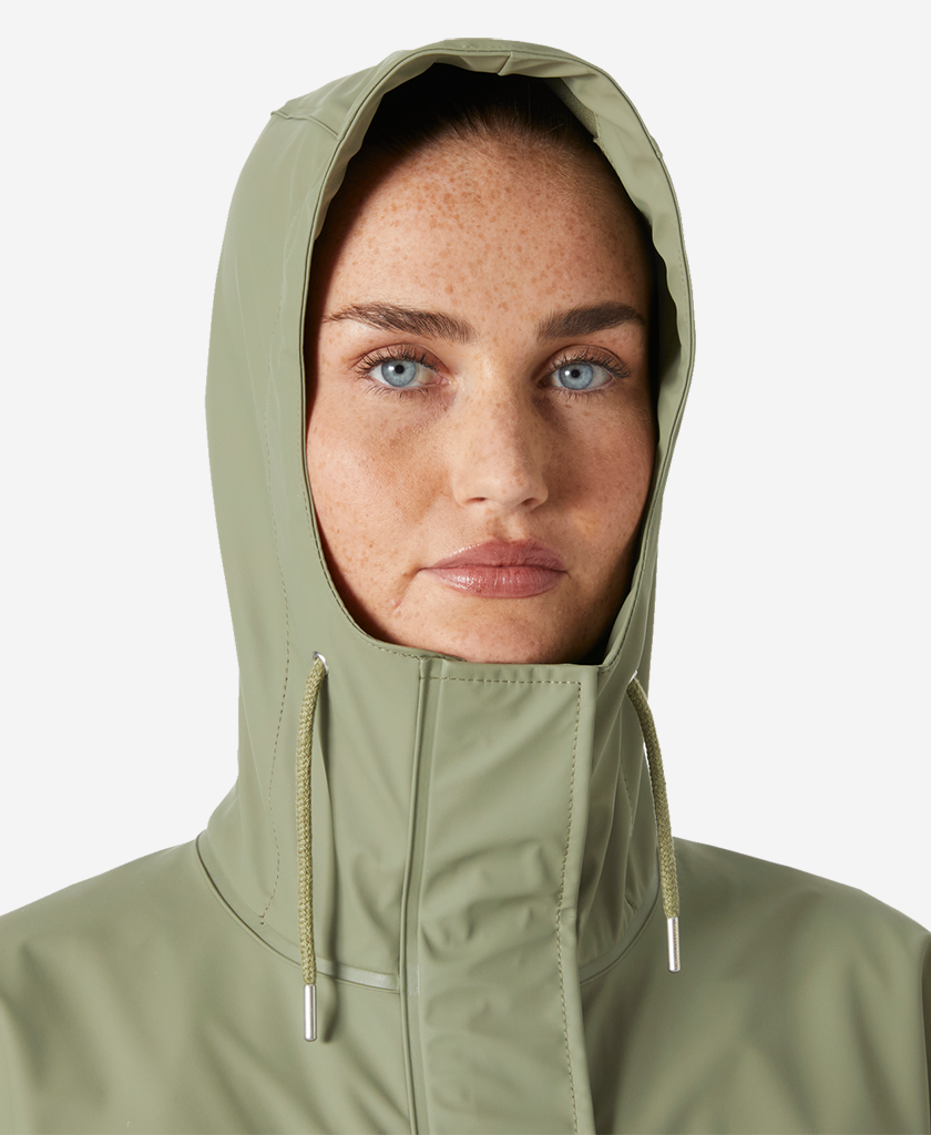 W MOSS RAIN COAT, Lav Green