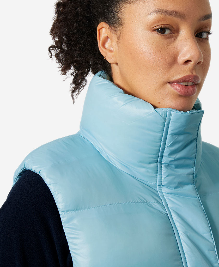 W JADE VEST, Light Cyan