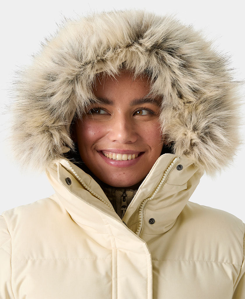 W BLOSSOM PUFFY PARKA, Cream