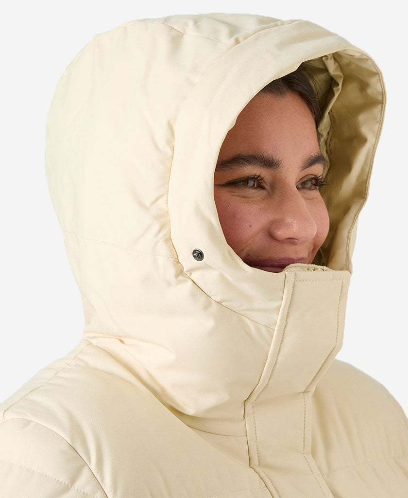 W BLOSSOM PUFFY PARKA, Cream