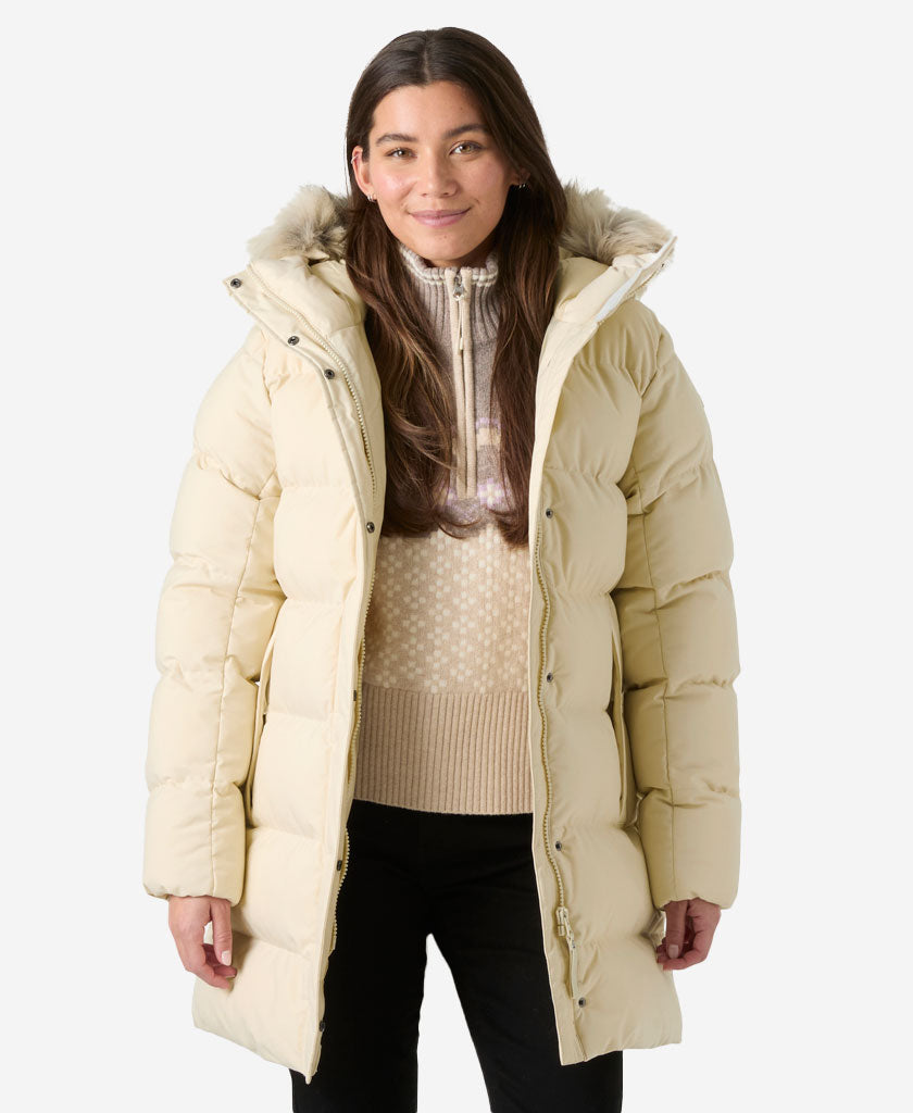 W BLOSSOM PUFFY PARKA, Cream