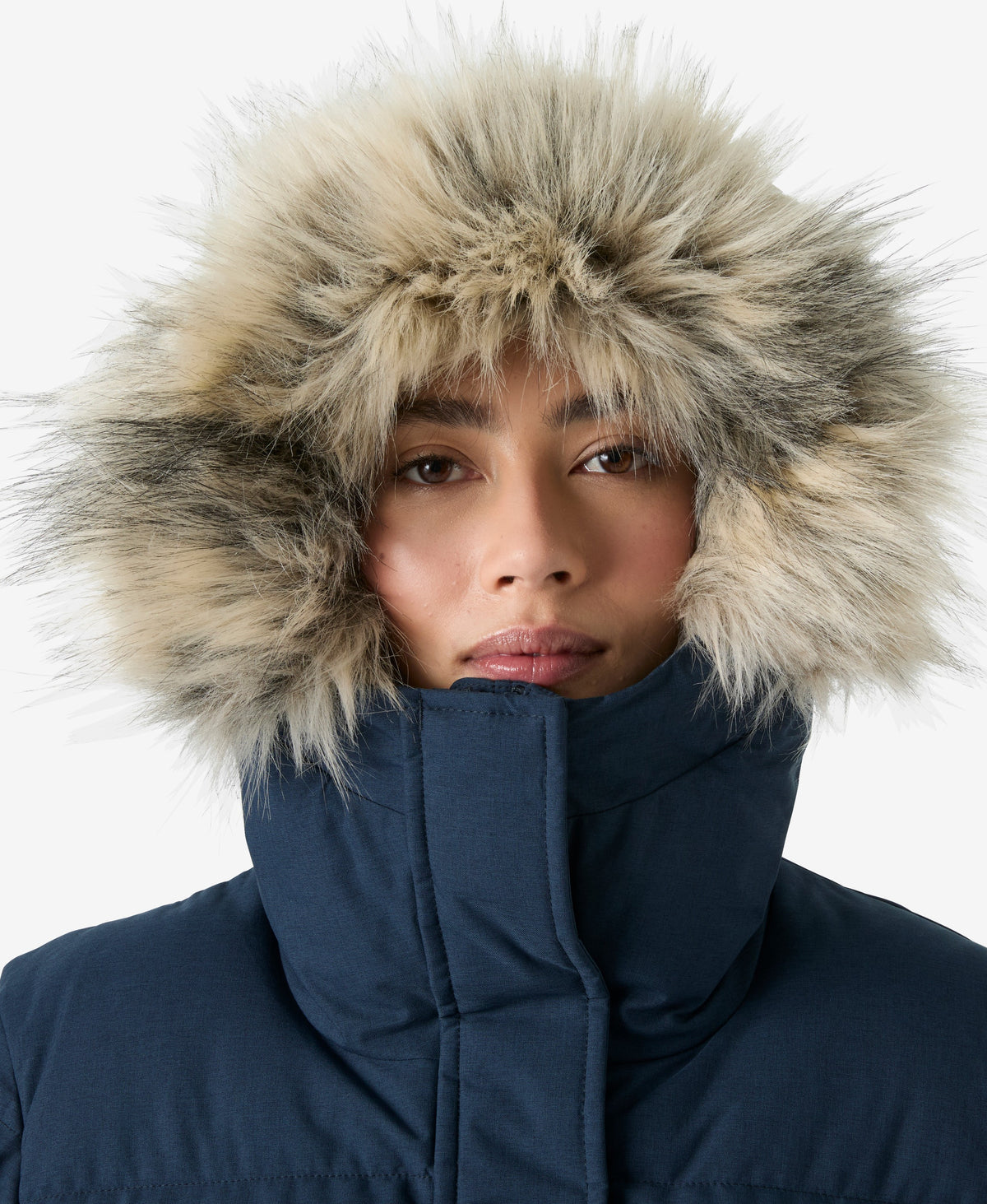 W BLOSSOM PUFFY PARKA, Navy