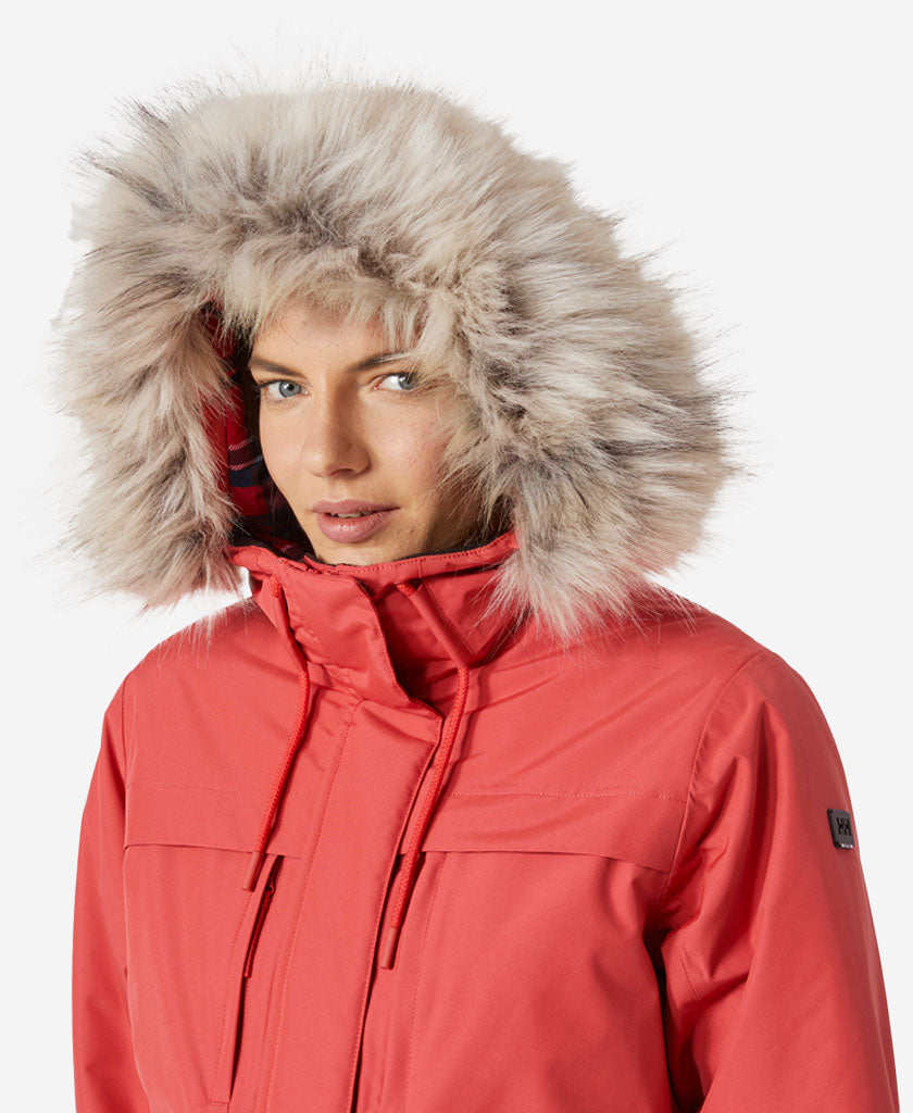 Coastal Parka For Women In Poppy Red | Helly Hansen AU