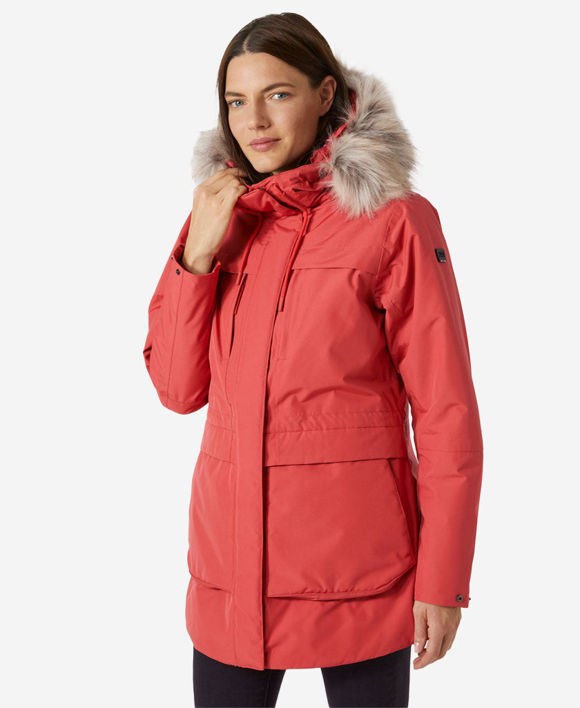 Coastal Parka For Women In Poppy Red | Helly Hansen AU