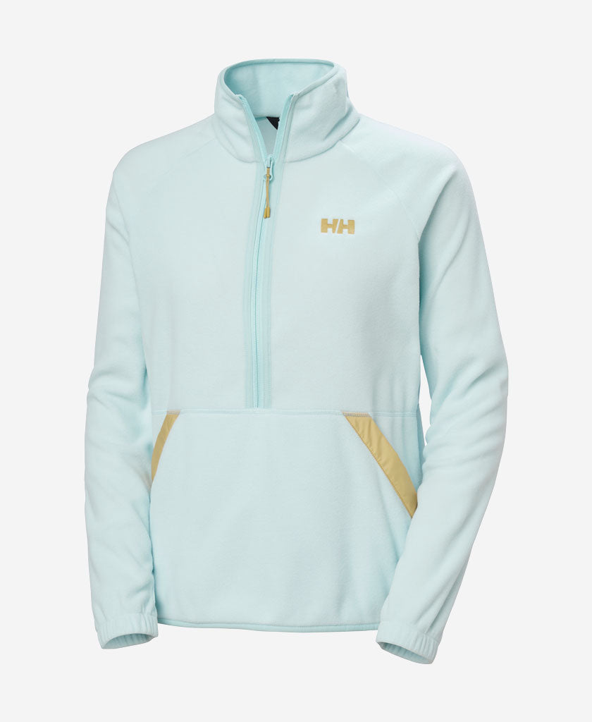 W RIG FLEECE 1/2 ZIP, Barely Blue