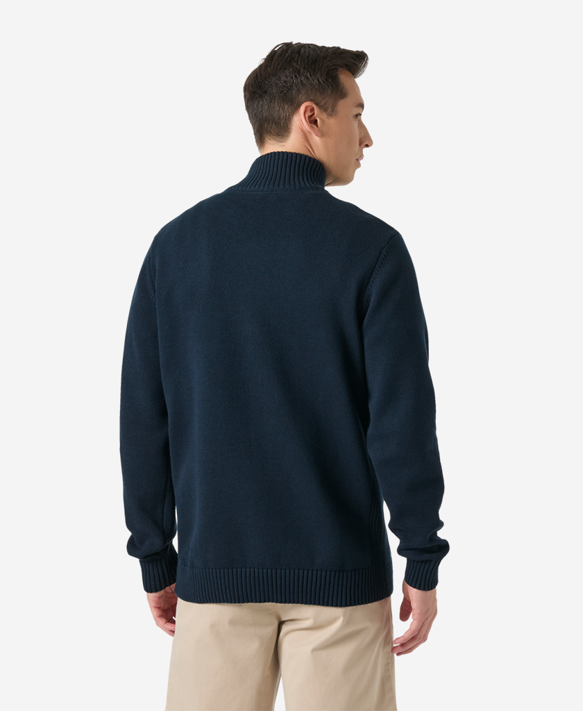 SMOEGEN 1/2 ZIP SWEATER, Navy