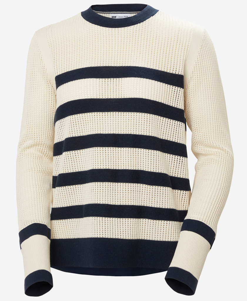 W SALT KNIT SWEATER, Navy / Cream Stripe