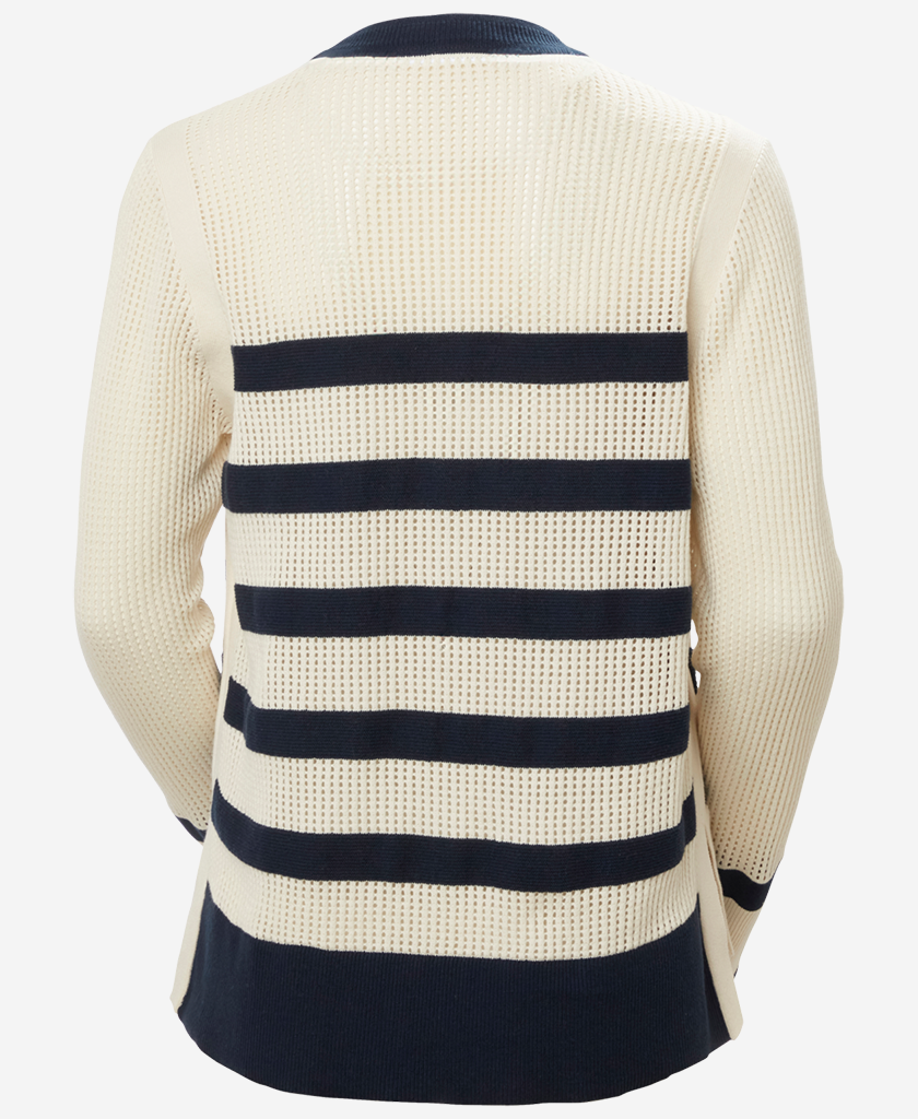 W SALT KNIT SWEATER, Navy / Cream Stripe