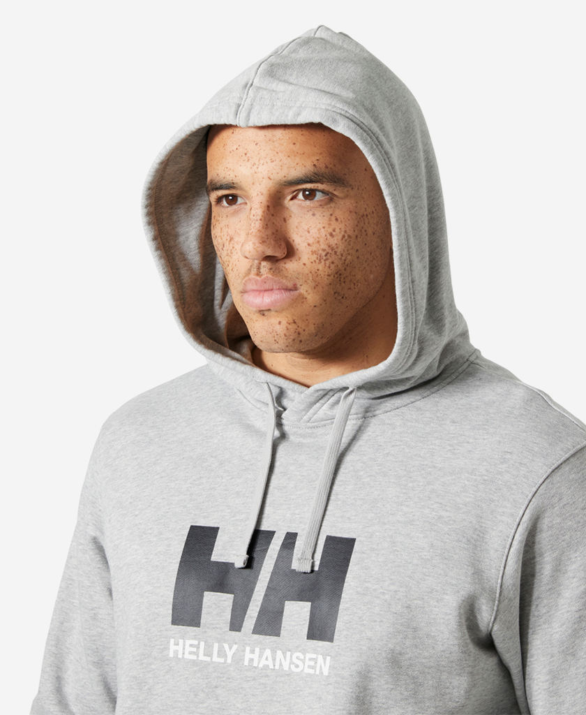 HH LOGO HOODIE, Grey Melange