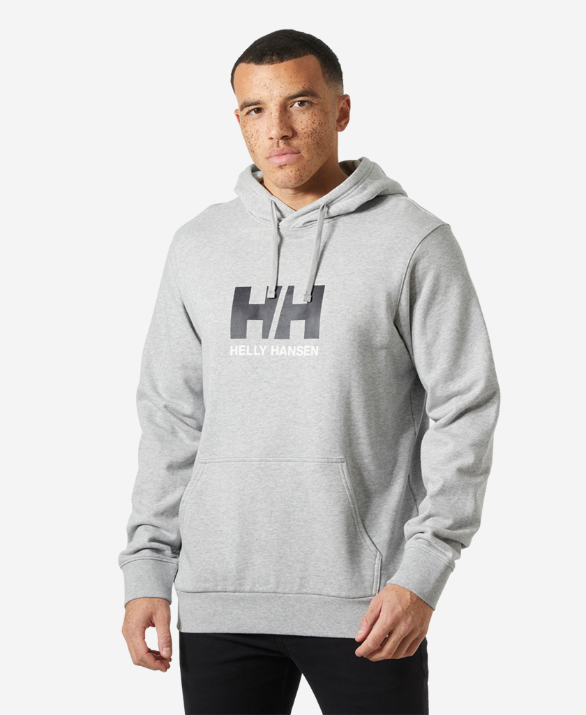 HH LOGO HOODIE, Grey Melange
