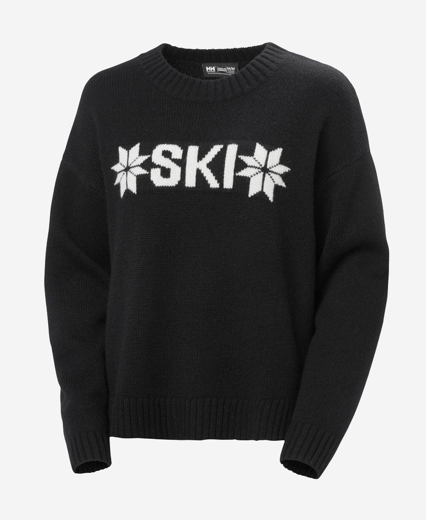 W BLISS SKI KNIT SWEATER, Black