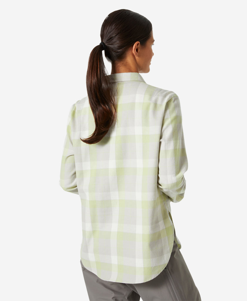 W LOKKA ORGANIC FLANNEL LS SHIRT, Iced Matcha