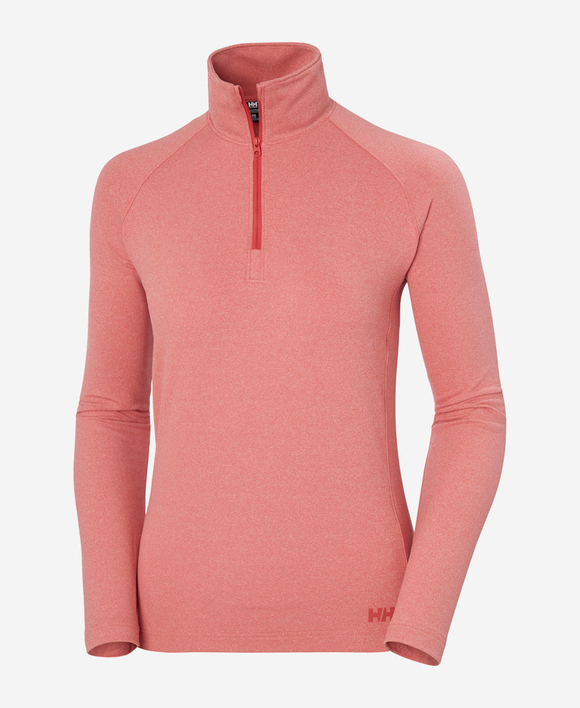 W VERGLAS 1/2 ZIP, Poppy Red